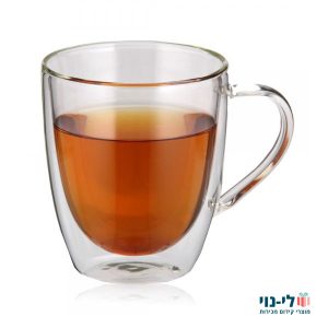 ספל זכוכית דופן כפולה