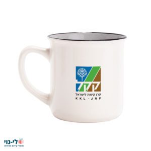 ספל רטרו לבן